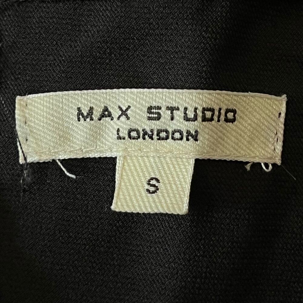 Max Studio dress cap sleeve front detailed black Small S - Picture 5 of 6